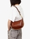 bolso de hombro de piel oskan moon cognac